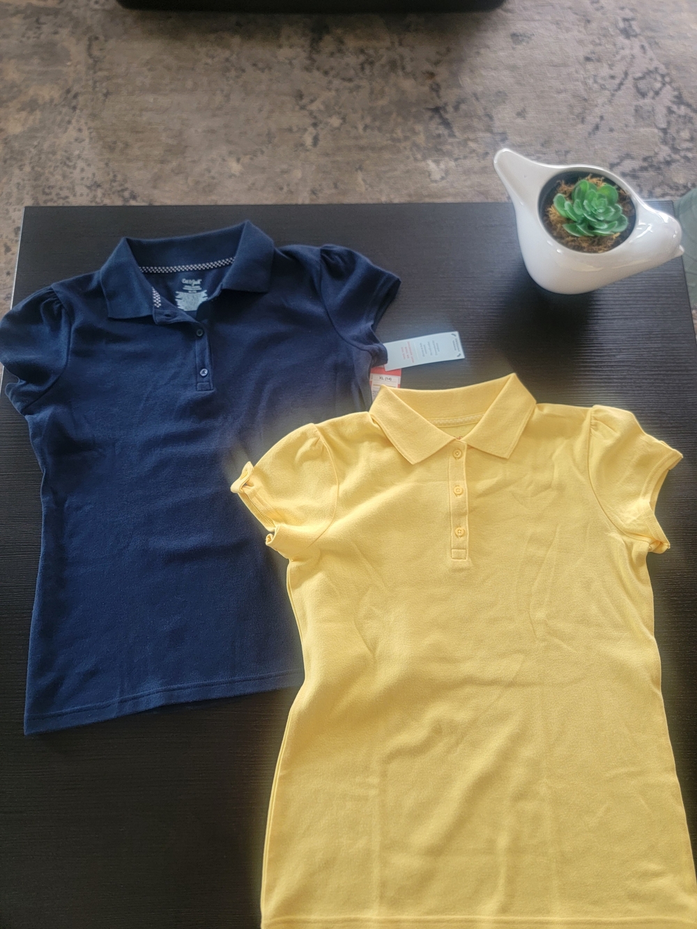 Cat & Jack 2 School Uniforms BLUE & YELLOW Size XL(14)